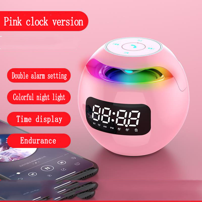 Thumbnail: Mini Portable Colorful Bluetooth Alarm Clock Speaker