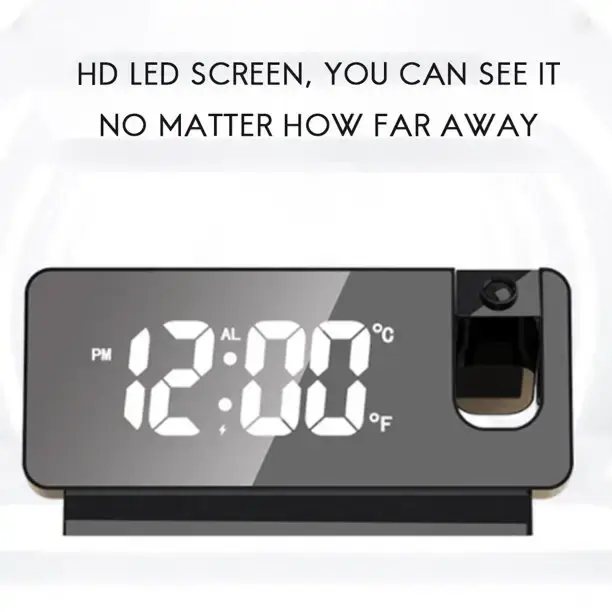Thumbnail: Digital Projection Alarm Clock with LED Mirror Display