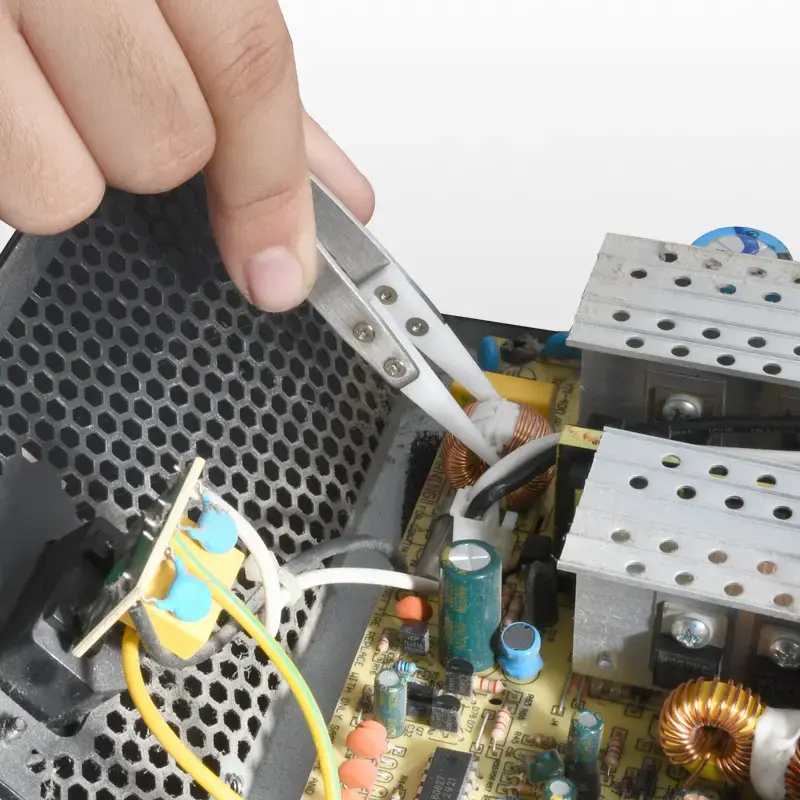Thumbnail: Ceramic Tweezers for Electronics with Stainless Steel Handle