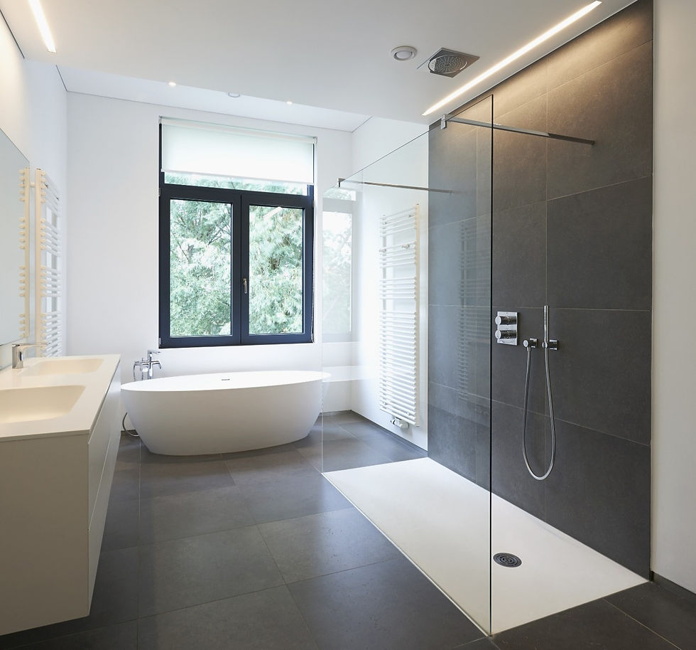 Master room modern bathroom