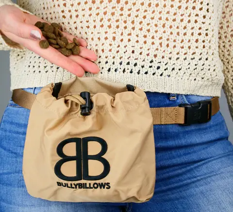 Thumbnail: Bully Billow Dog treat pouch Tan