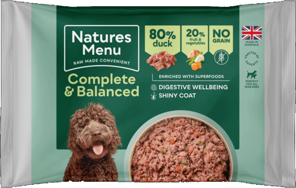 Natures Menu Complete and Balanced Raw Dog Food Duck