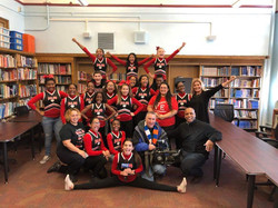 cheerleading team posing