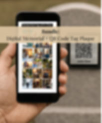 Bundle: custom digital memorial + qr code tag plaque
