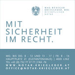Mag. Rüdiger Kriegleder, MBL
Öffentlicher Notar