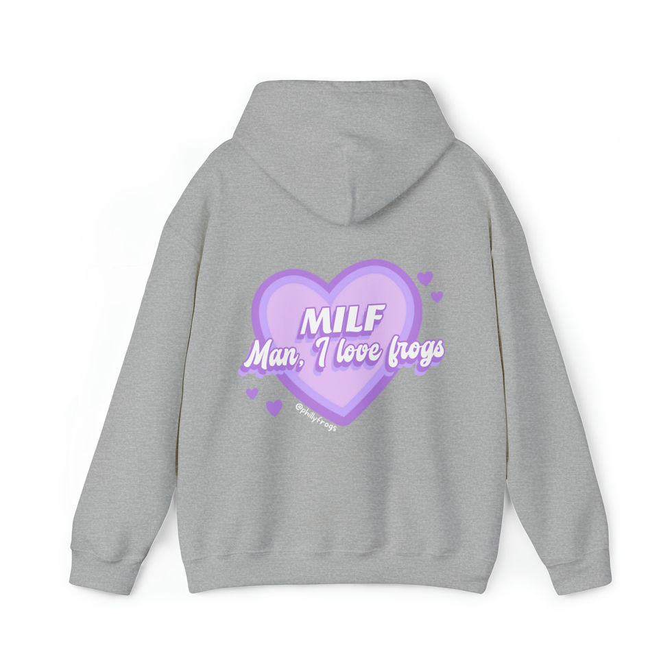 MILF Man I Love Frogs - Funny Quote Meme Gift Unisex Hoodie Sweatshirt