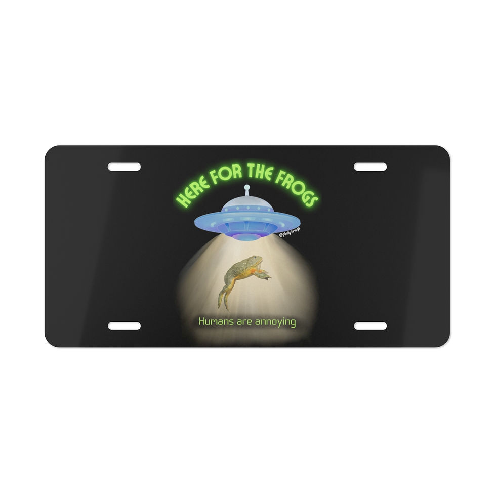 Here For The Frogs Humans Are Annoying Car Vanity Plate