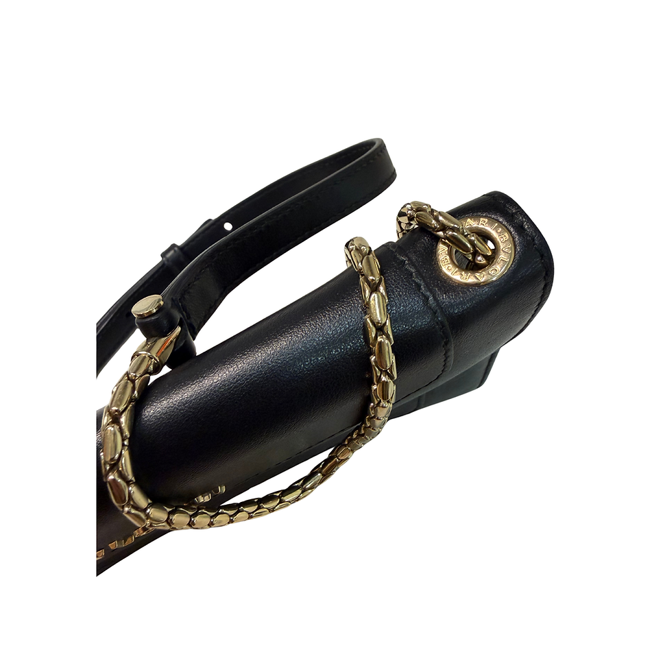 Miniatura: BVLGARI Black leather Clutch Bag