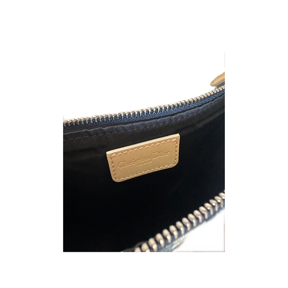 Miniatura: Christian Dior Navy Monogram Trotter Saddle Bag