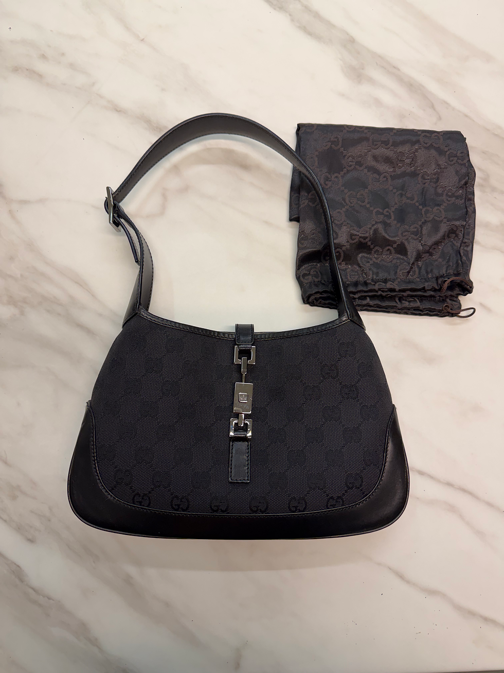 Miniatura: Gucci Jackie Monogram Shoulder Bag