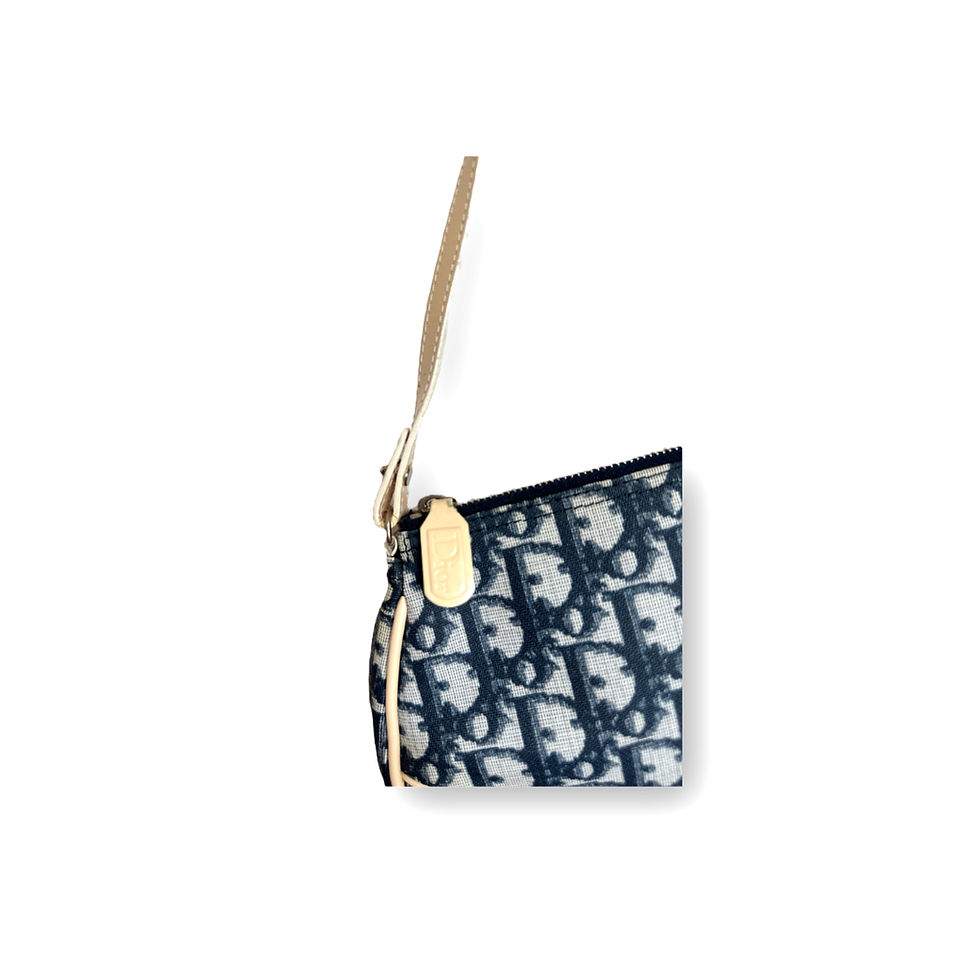 Miniatura: Christian Dior Navy Monogram Trotter Saddle Bag