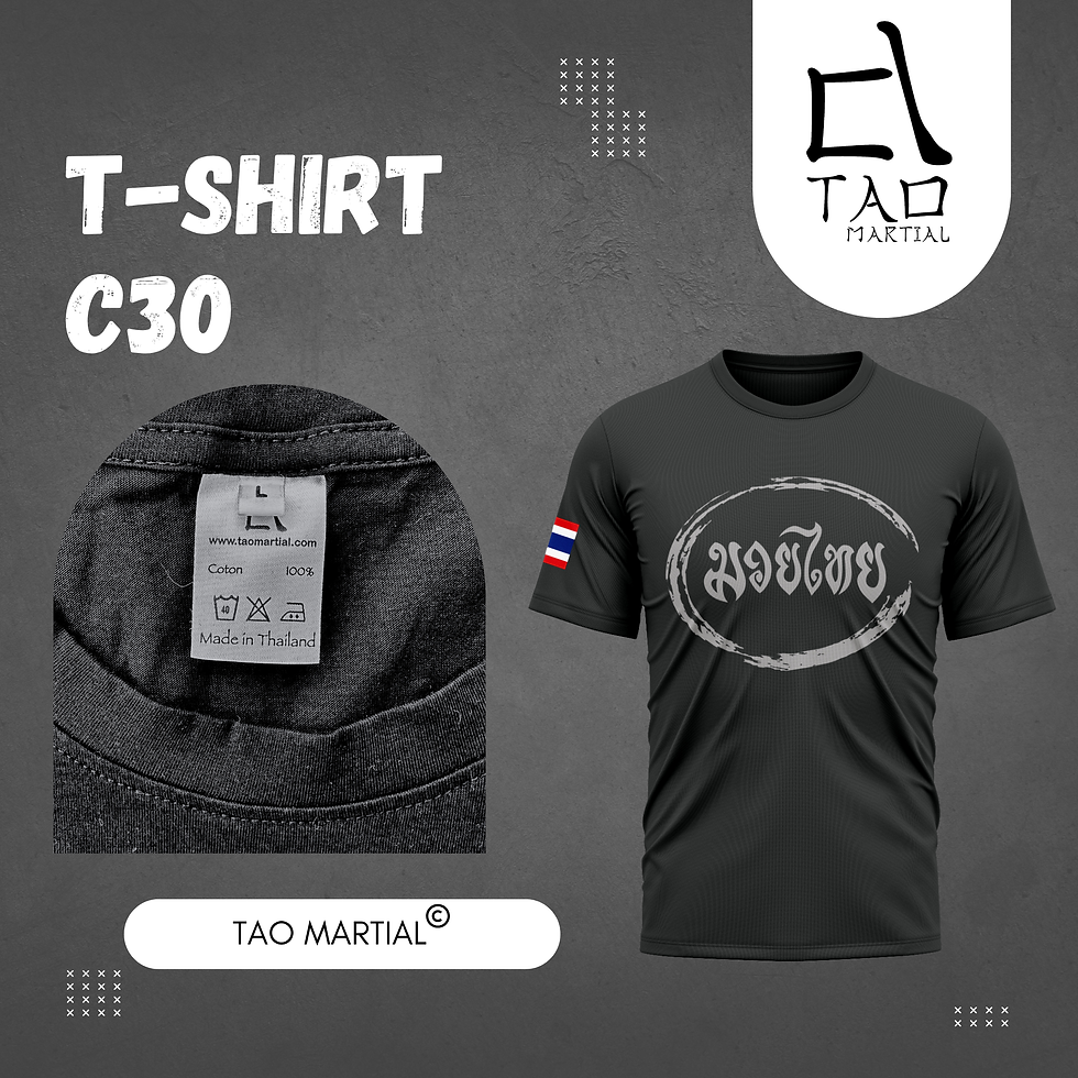 Thumbnail: T-Shirt C30 - 100% Cotton - Muay Thai