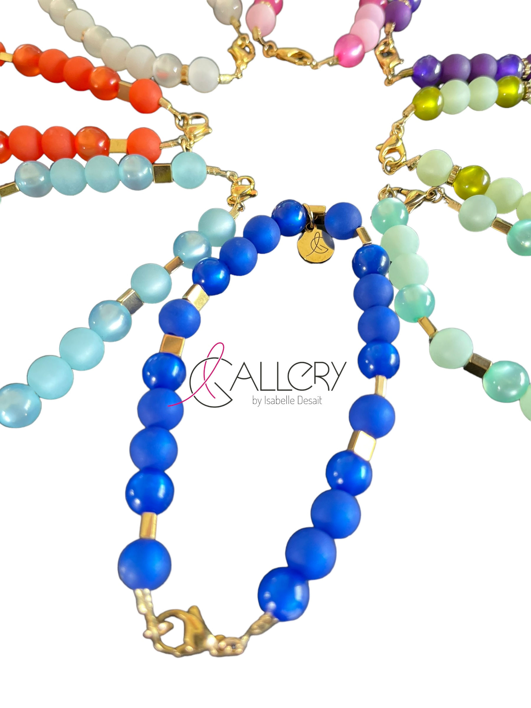 Bracelet œil de chat bleu 