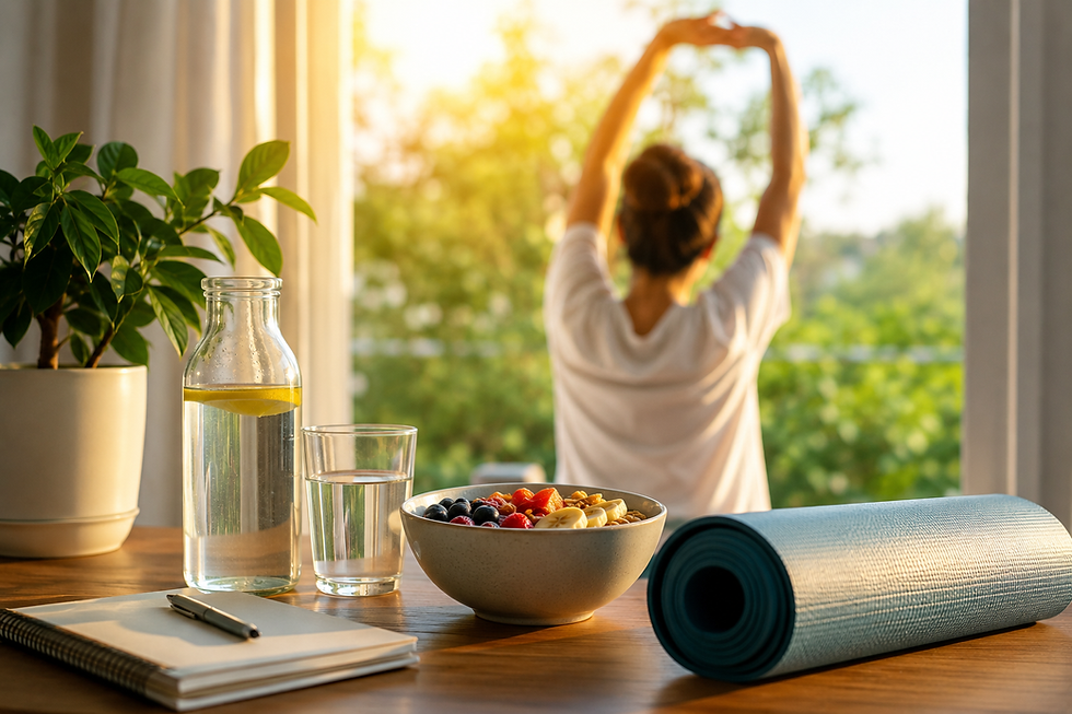 Simple morning habits like staying hydrated, moving your body, and eating a balanced breakfast can support better physical and mental wellness every day.