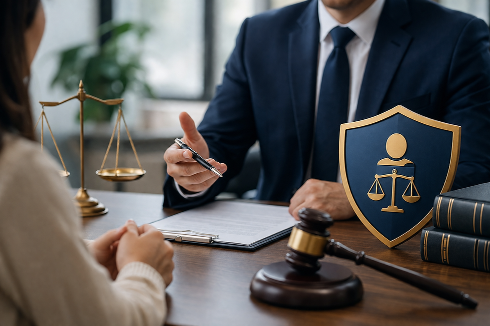 Client meeting with an experienced attorney in a modern law office, illustrating how to choose a personal injury lawyer based on experience, communication, and legal expertise.