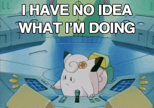 jigglypuff sitting in front of a control module with the title i have no idea what im doing