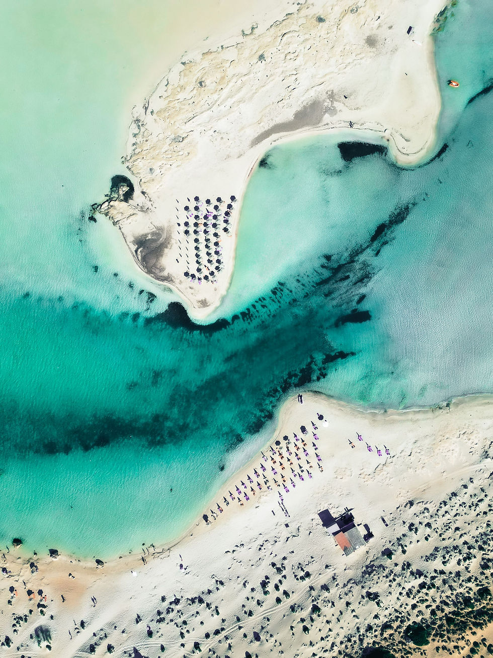 Crete sea from above