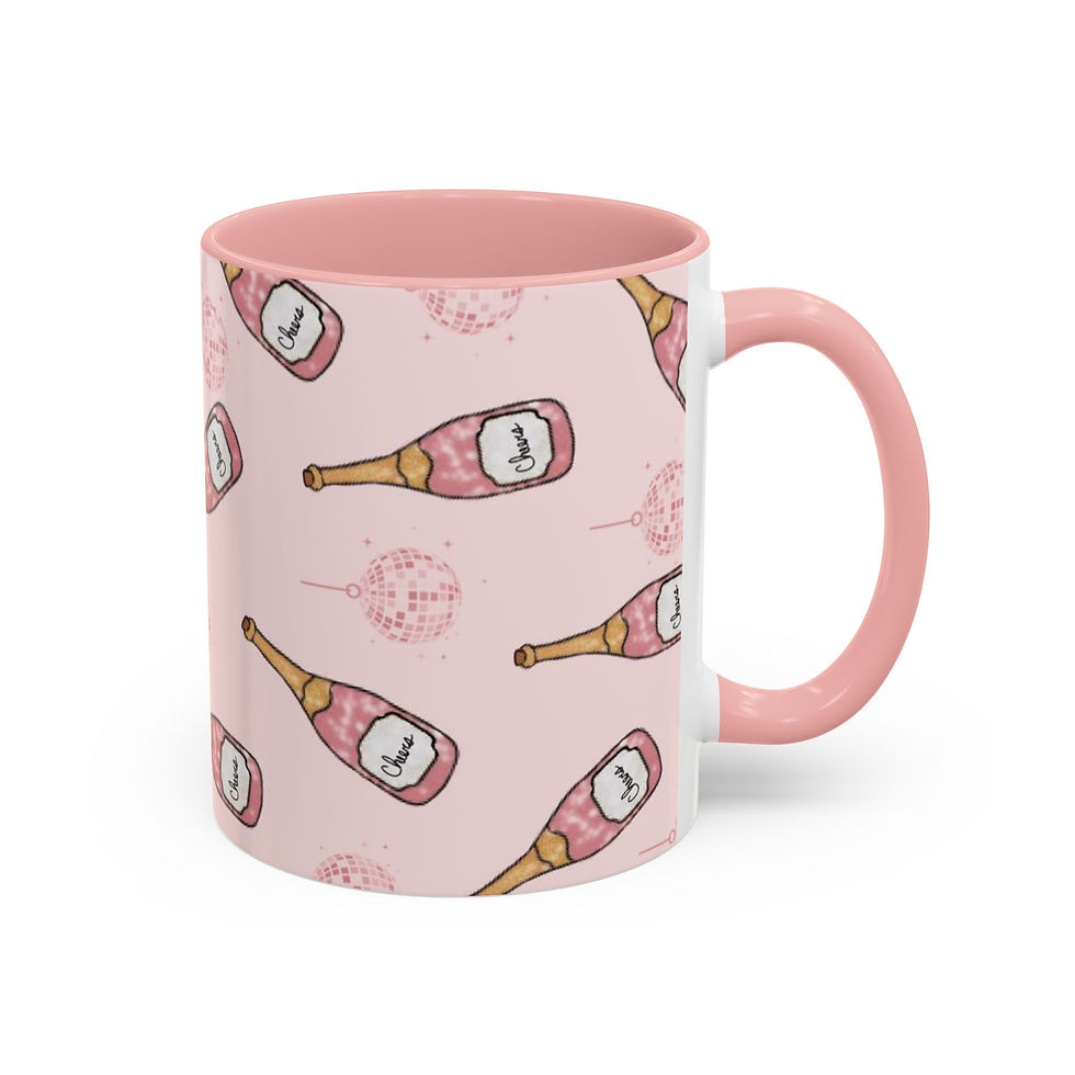 Thumbnail: Pink Champagne Pattern Coffee Mug —  (11/15oz)