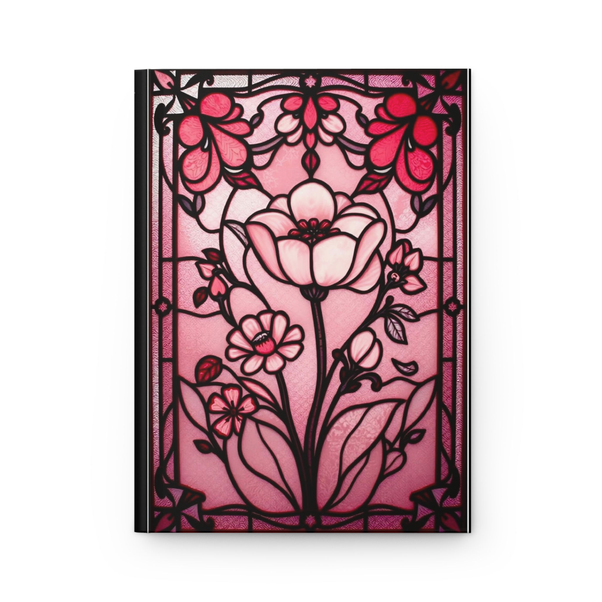 Floral Stained Glass Hardcover Journal 