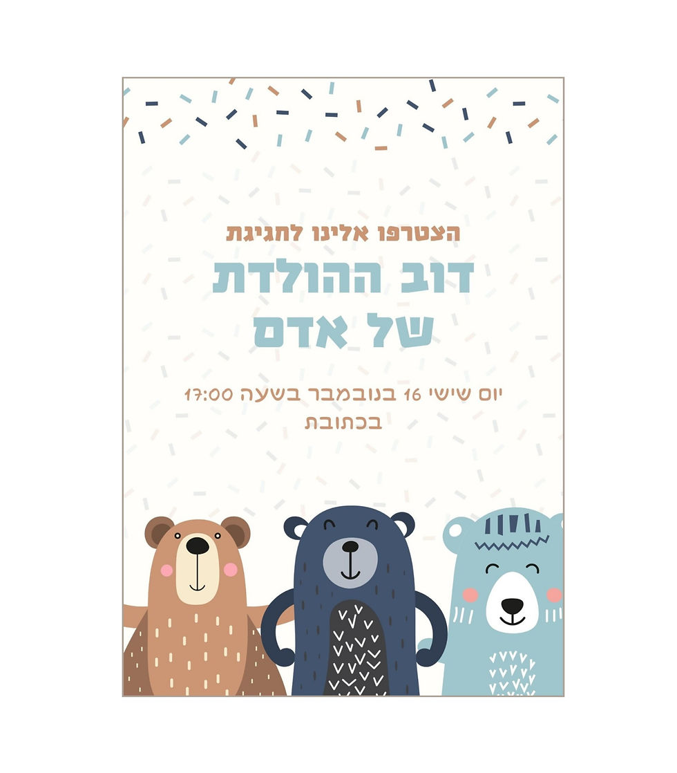 הזמנה דיגיטלית ליום הולדת