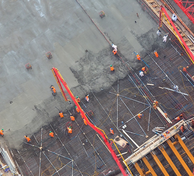Despejando concreto from Above