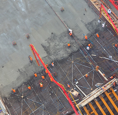 Pouring Concrete from Above