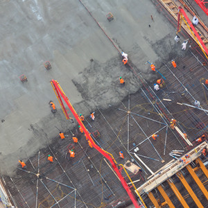 Pouring Concrete from Above