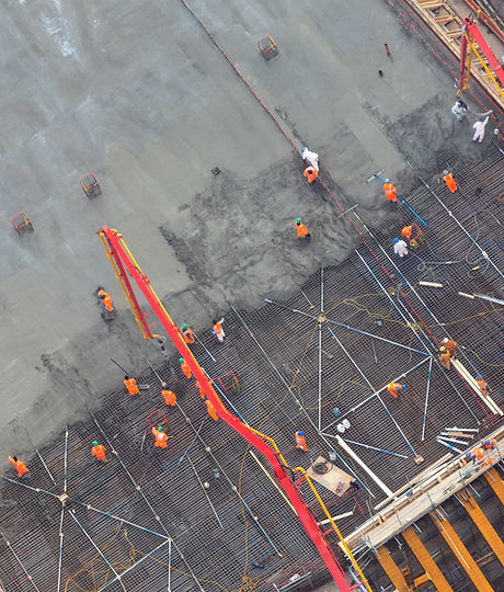 Pouring Concrete from Above