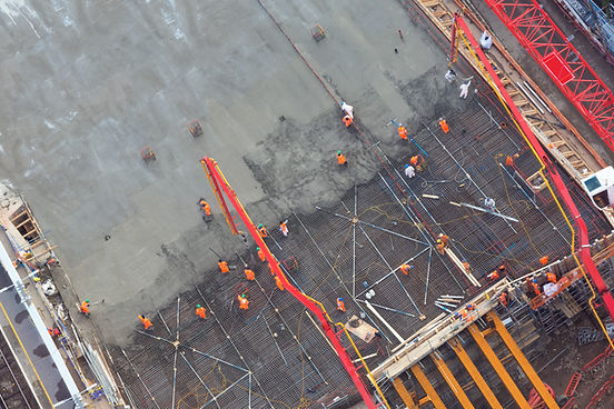 Pouring Concrete from Above