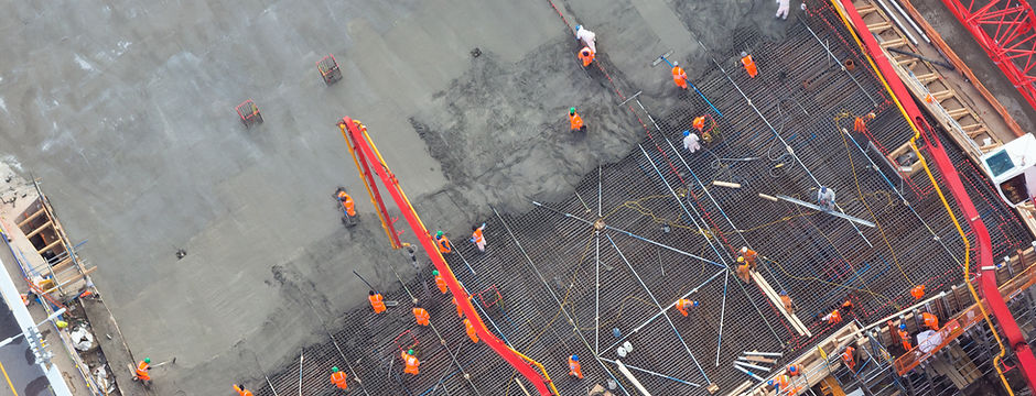 Pouring Concrete from Above