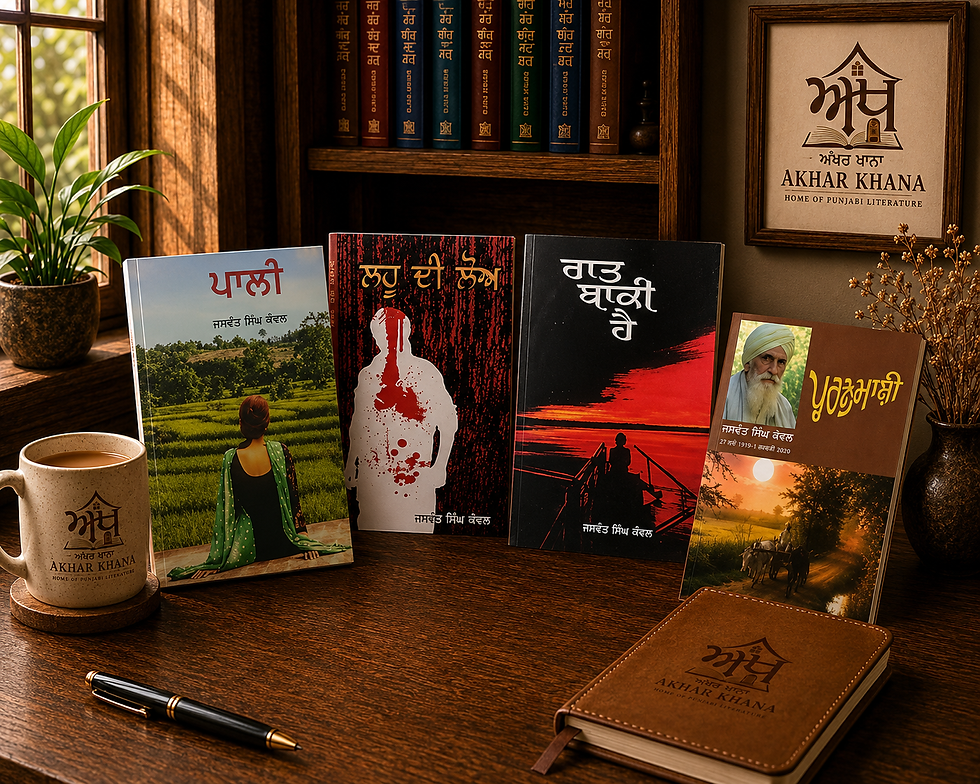 Jaswant Singh Kanwal Novels — 4-book Punjabi novel set | Akhar Khana
