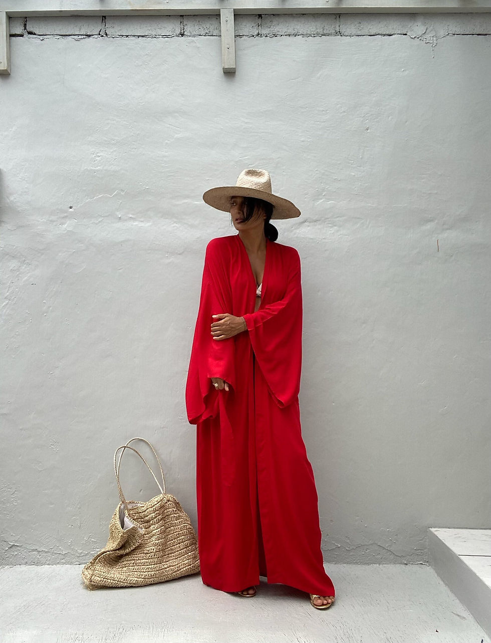Red Oversized length Long Kimono, Robe, Summer,Unisex Kimono,Tall Women’s,Vacat