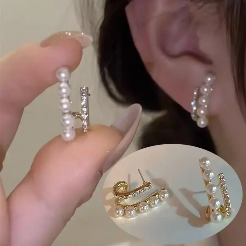 Thumbnail: Big Earrings Star Crystal Ear Clip Earrings for Women