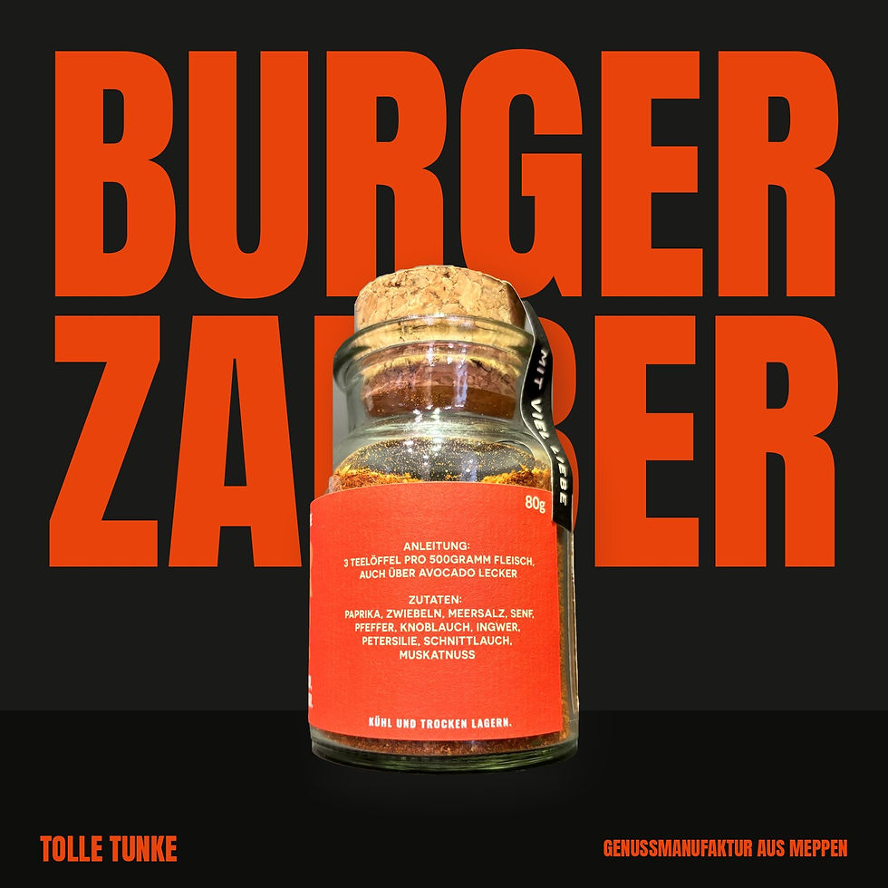 Burger Zauber – Rückseite mit Zutaten