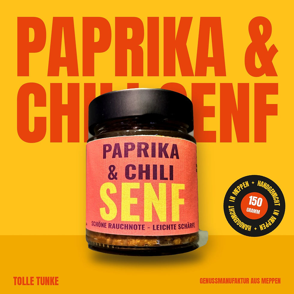 Paprika & Chili Senf – Vorderseite