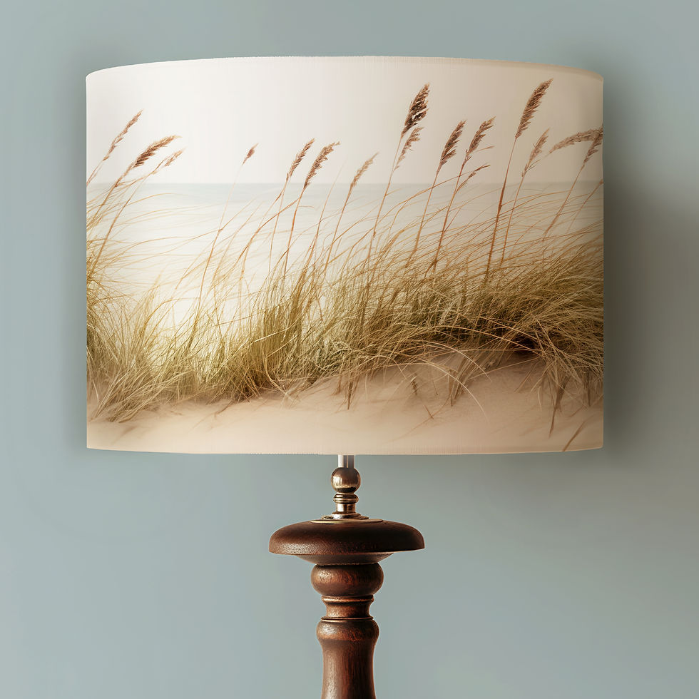 Thumbnail: Beach themed handmade lampshade