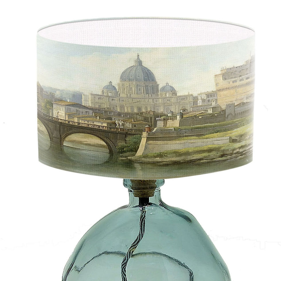 Thumbnail: Handmade antique Rome lampshade with Castel Sant’Angelo