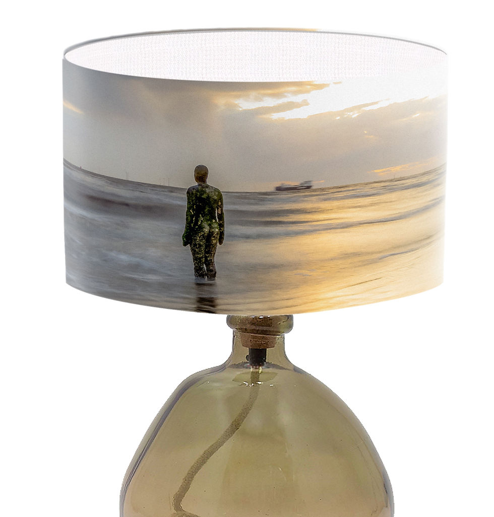 Thumbnail: Coastal photography lampshade featuring Another Place
