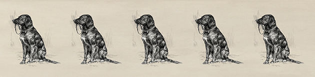 Thumbnail: Neutral Labrador print lampshade