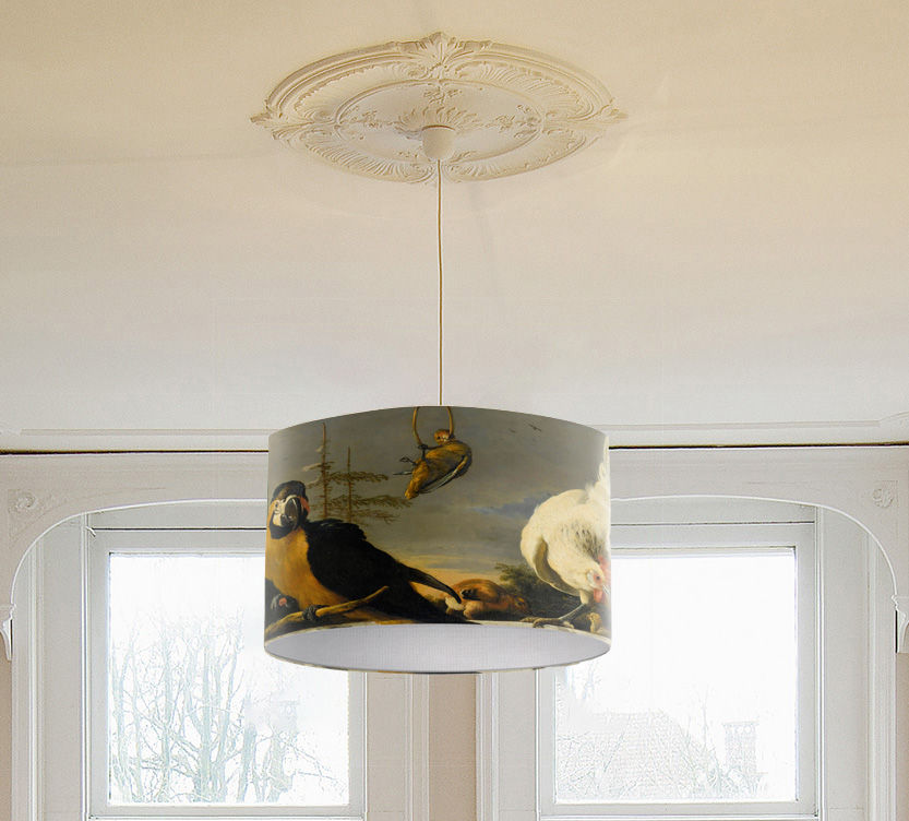 Thumbnail: Table/Floor Lampshade / Pendant Lampshade with Birds Antique print LS266