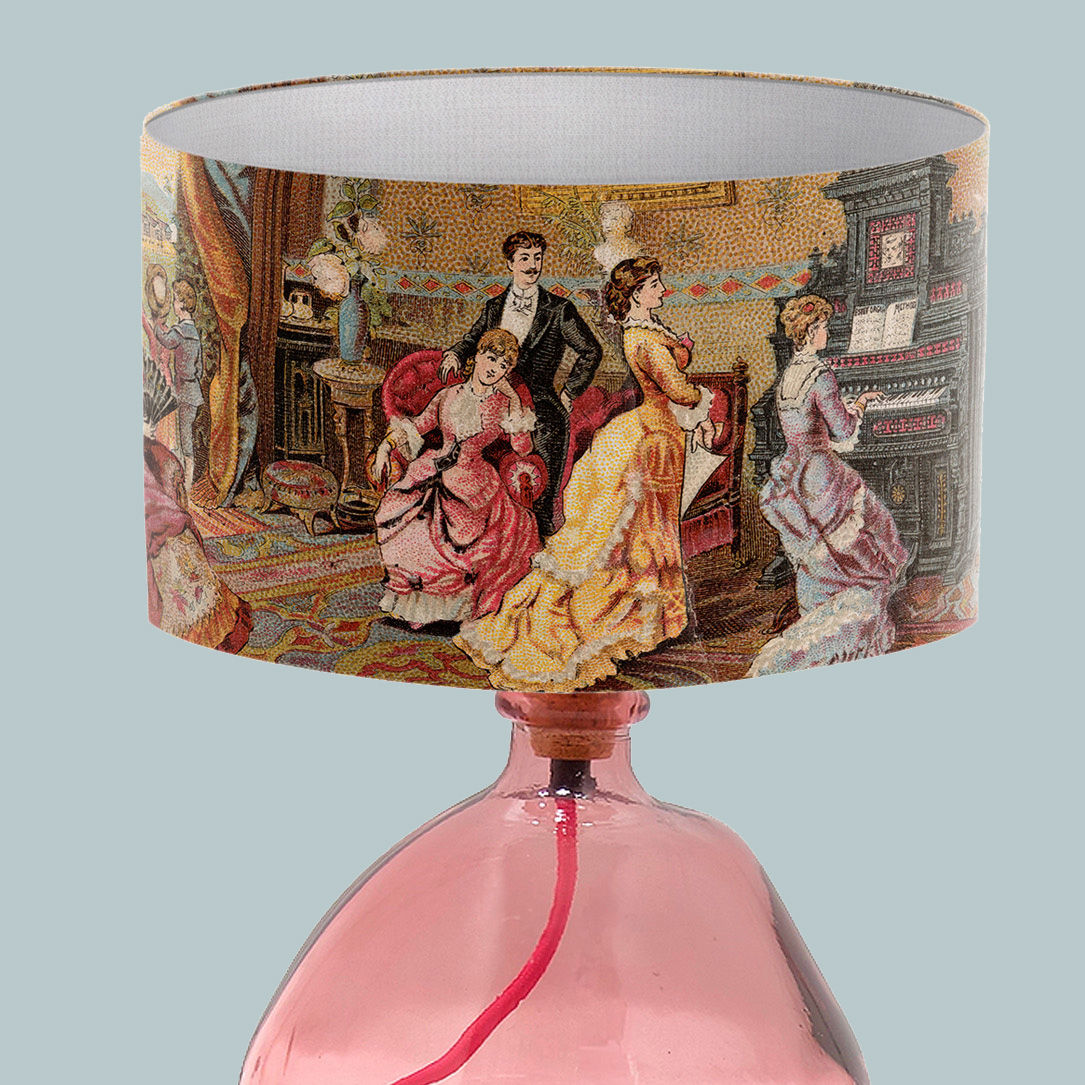Table Lampshade / Pendant Lampshade with Victorian print LS219