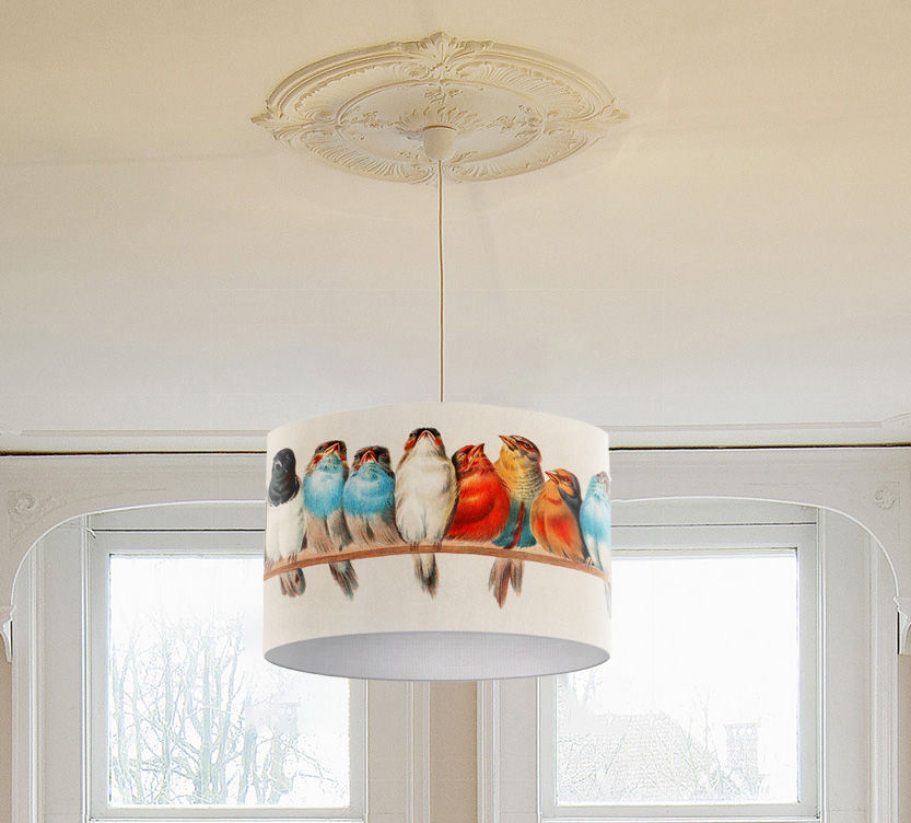 Thumbnail: Table/Floor Lampshade / Pendant Lampshade with Bird print LS242