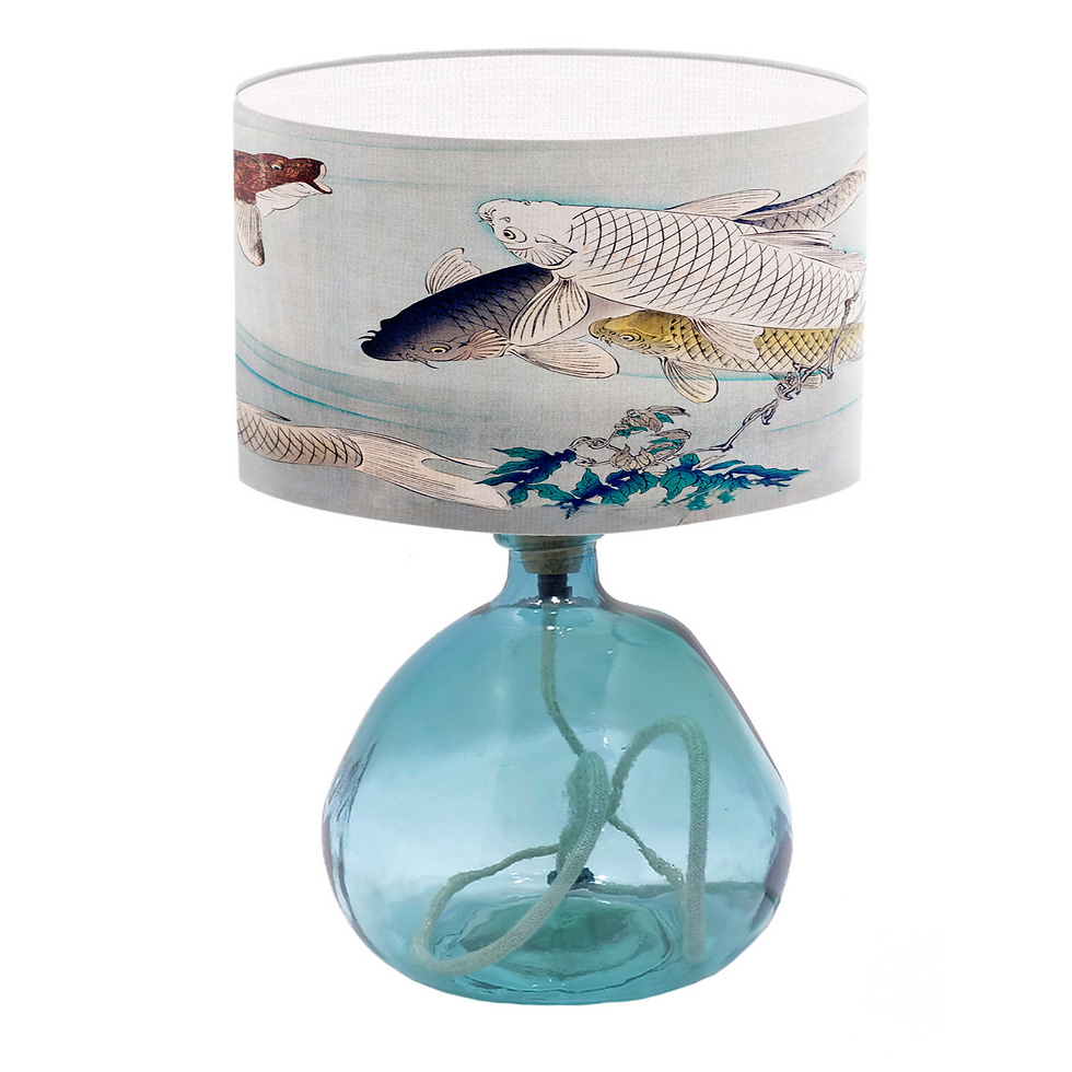 Thumbnail: Table/Floor Lampshade / Pendant Lampshade with watercolor koi carp print LS260
