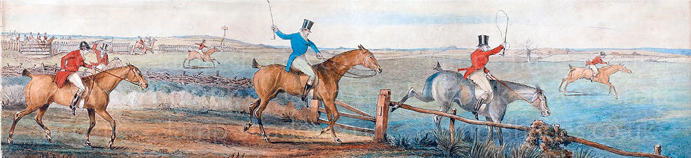 Thumbnail: Horse jumping drum lampshade handcrafted in Britain