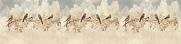 Thumbnail: Garden bird drum lampshade handcrafted in Britain