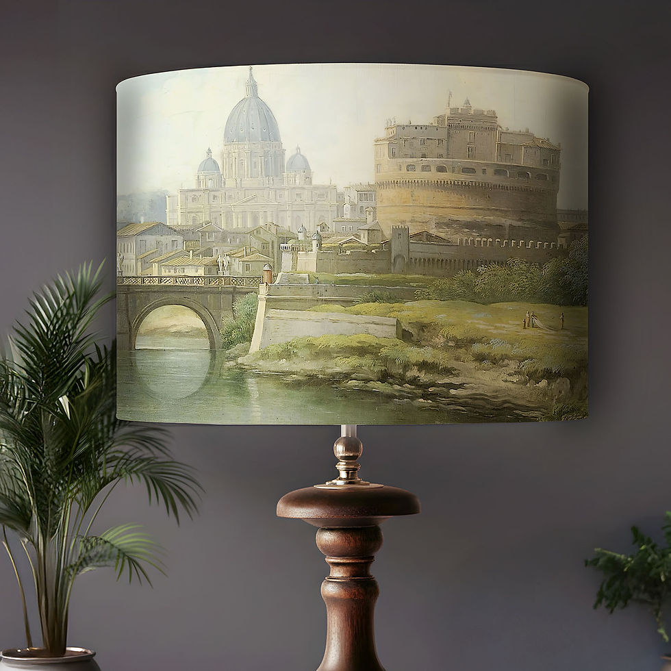 Rome heritage lampshade featuring St Peter’s Basilica