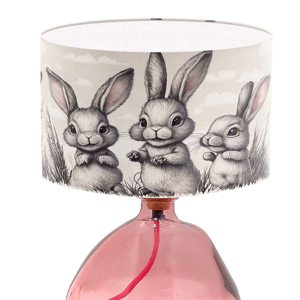 Thumbnail: Table/Floor Lampshade / Pendant Lampshade with cute bunny print LS240
