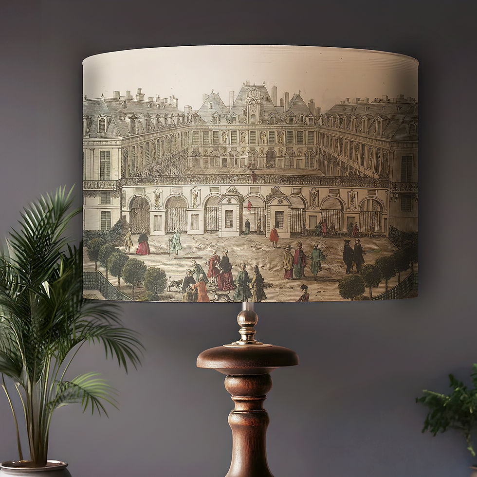 Handmade Windsor Castle lampshade with antique royal print