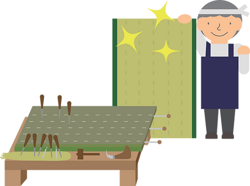 畳職人さんのイラスト
