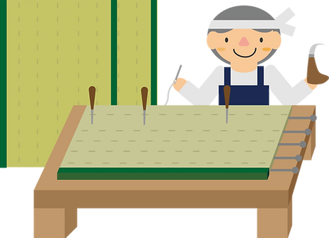 畳職人さんのイラスト